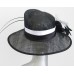 's Church Hat  Derby Hat  Sinamay  Black/White J002  eb-27583668